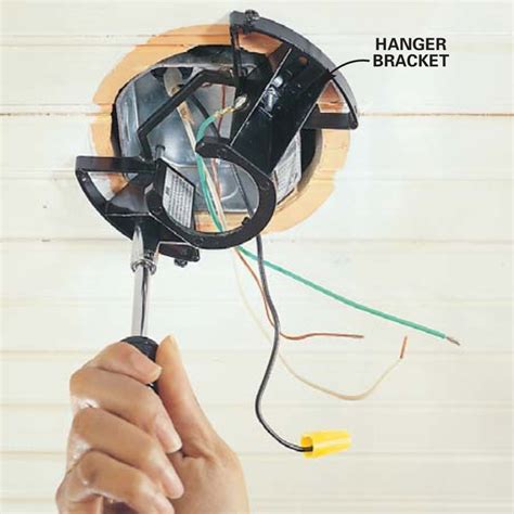 square junction box fan ham hangers|mount ceiling fan to old junction.